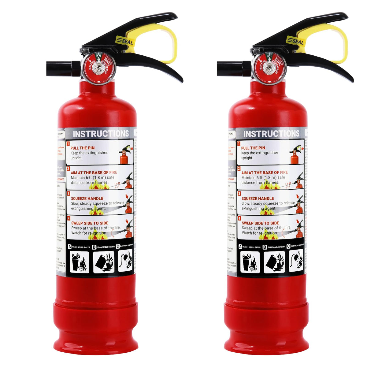 2.5 lb ABC Dry Chemical Fire Extinguishers 2-Pack E16537