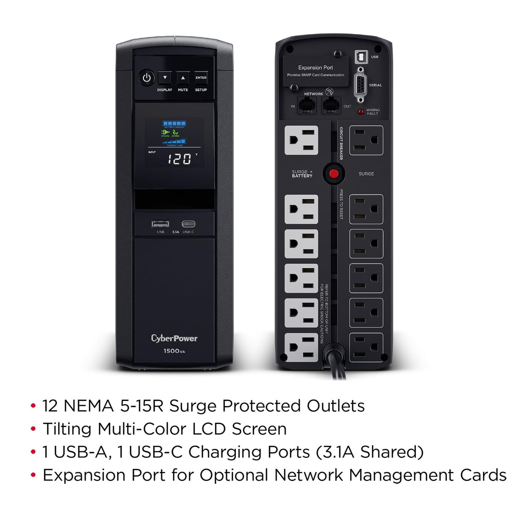 1500VA Sinewave UPS Battery Backup and Surge Protector N212