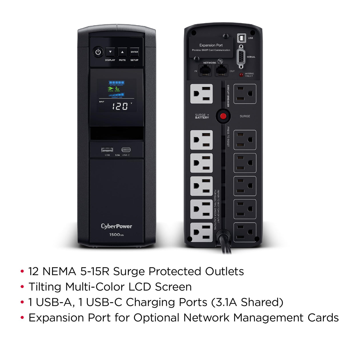 1500VA Sinewave UPS Battery Backup and Surge Protector N212