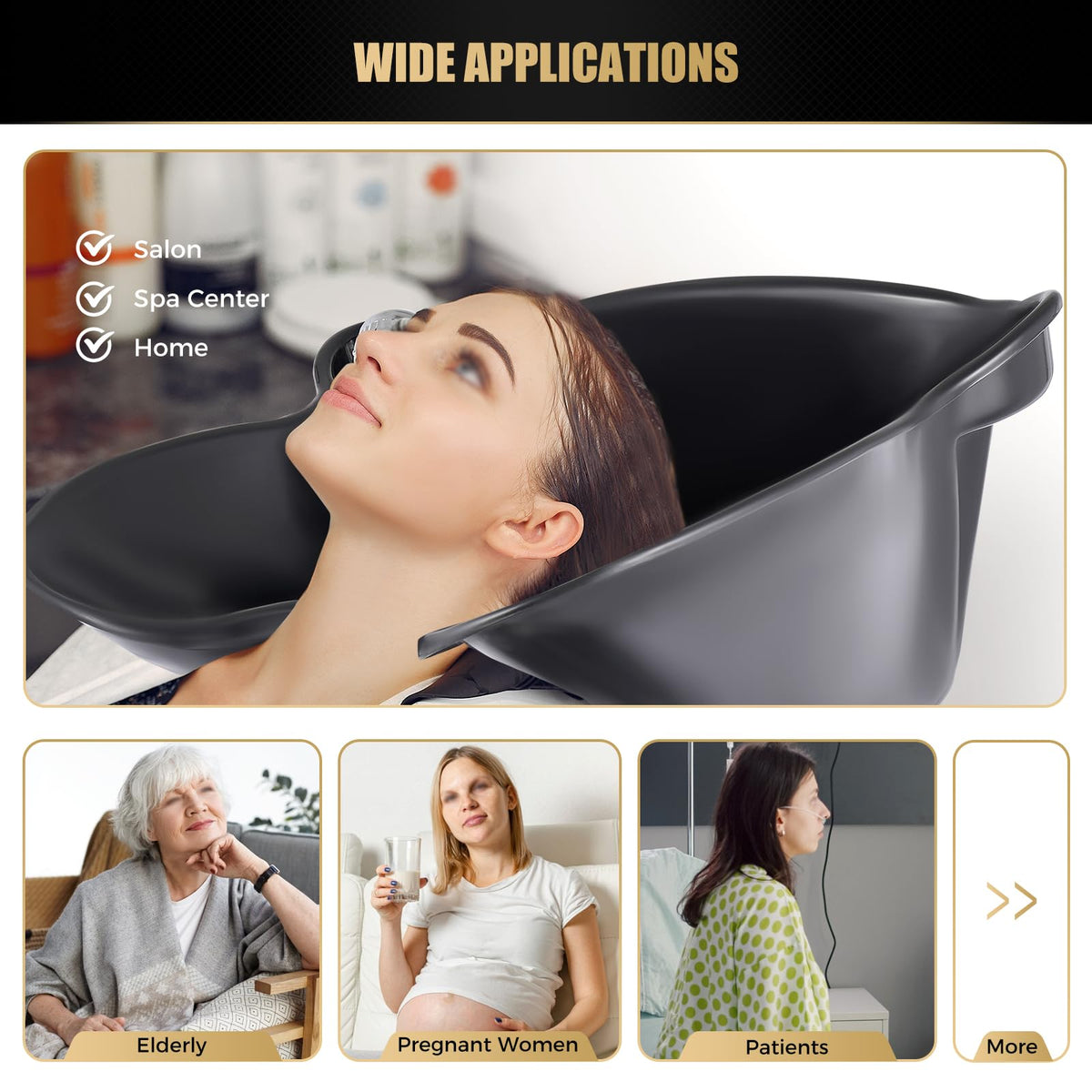 Portable Shampoo Bowl with Electric Pump P328