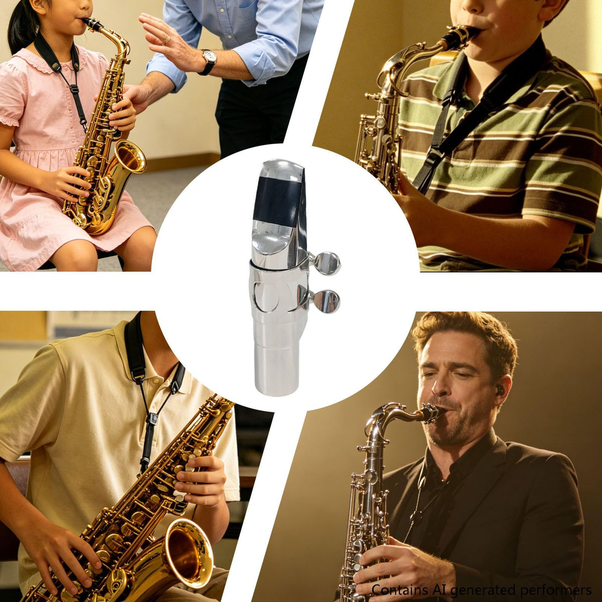 Silver Plated Alto Saxophone Mouthpiece B197