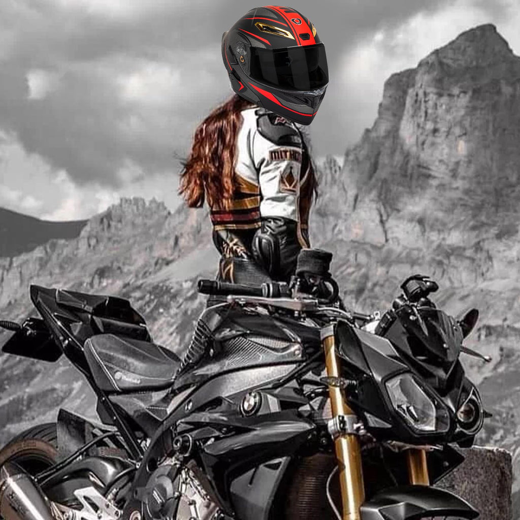 DOT Certified Flip Up Full Face Modular Motorcycle Helmet K39660