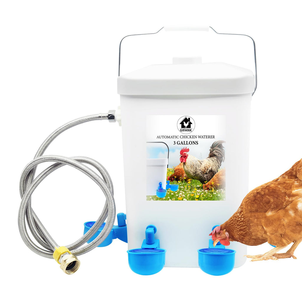 3 Gallons Automatic Poultry Waterer with Hose Attachment R885