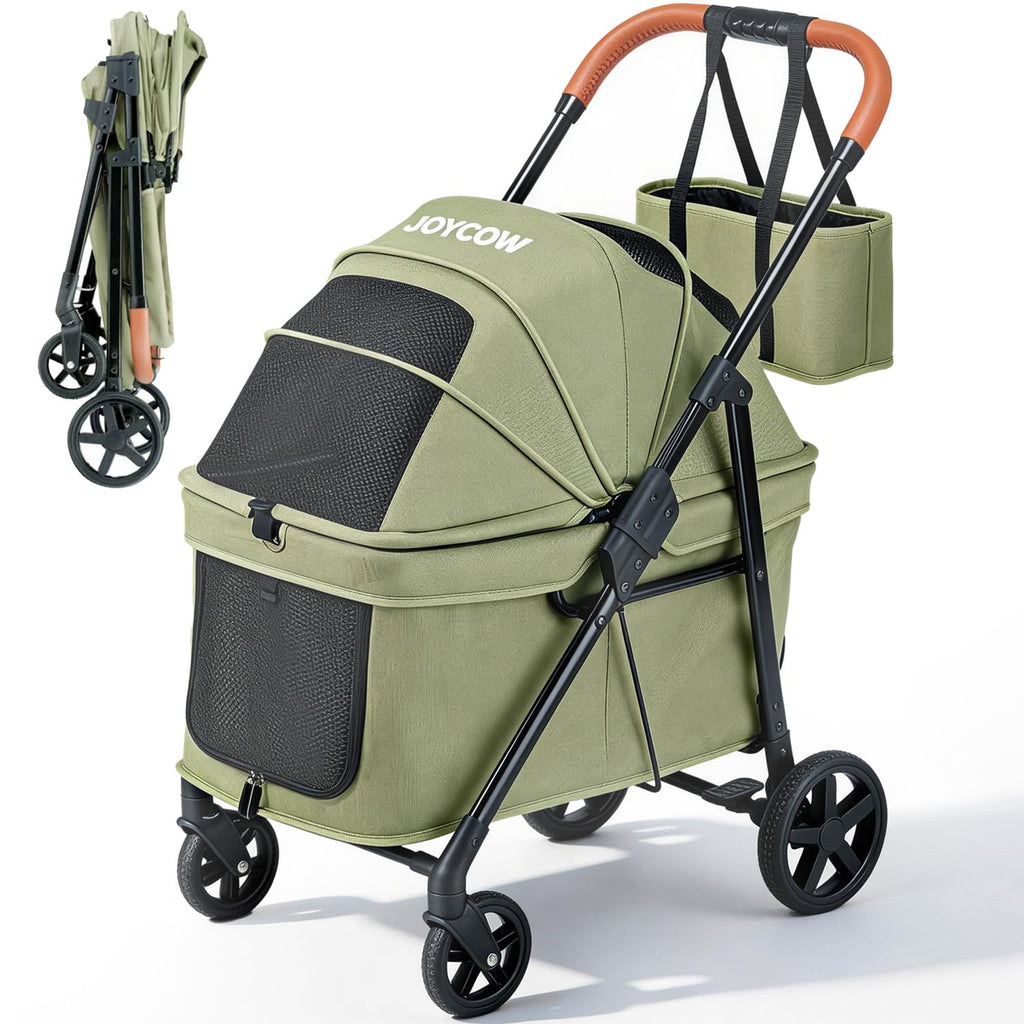 Foldable Pet Stroller Green Y81864
