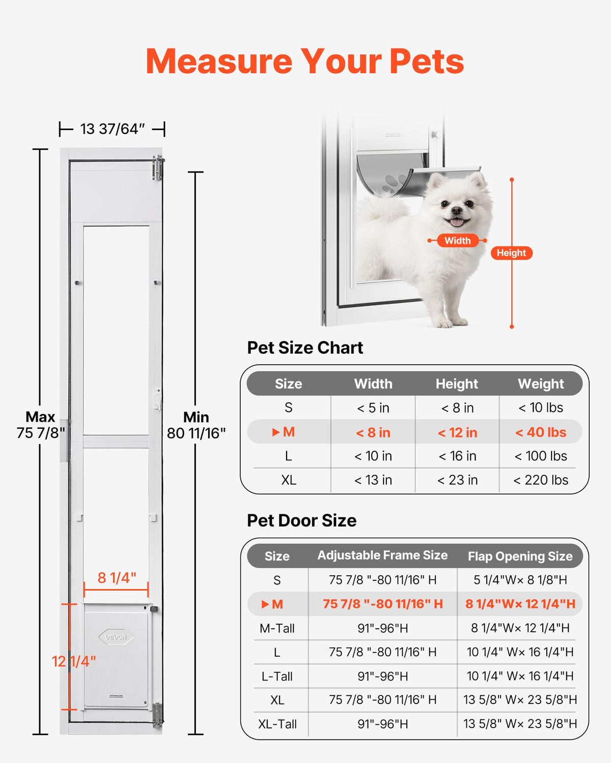 Sliding Glass Dog Door with Flap T4307