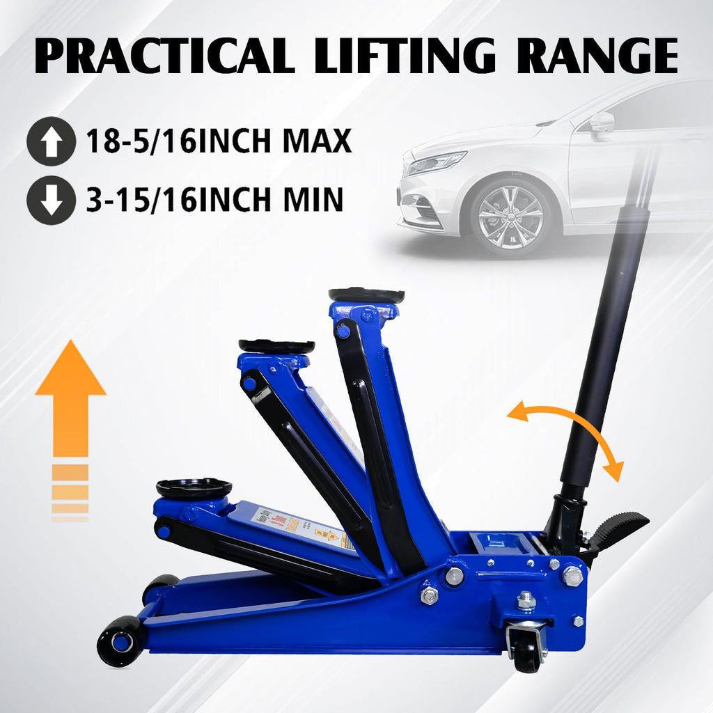 3 Ton Hydraulic Floor Jack with Foot Pedal B86917