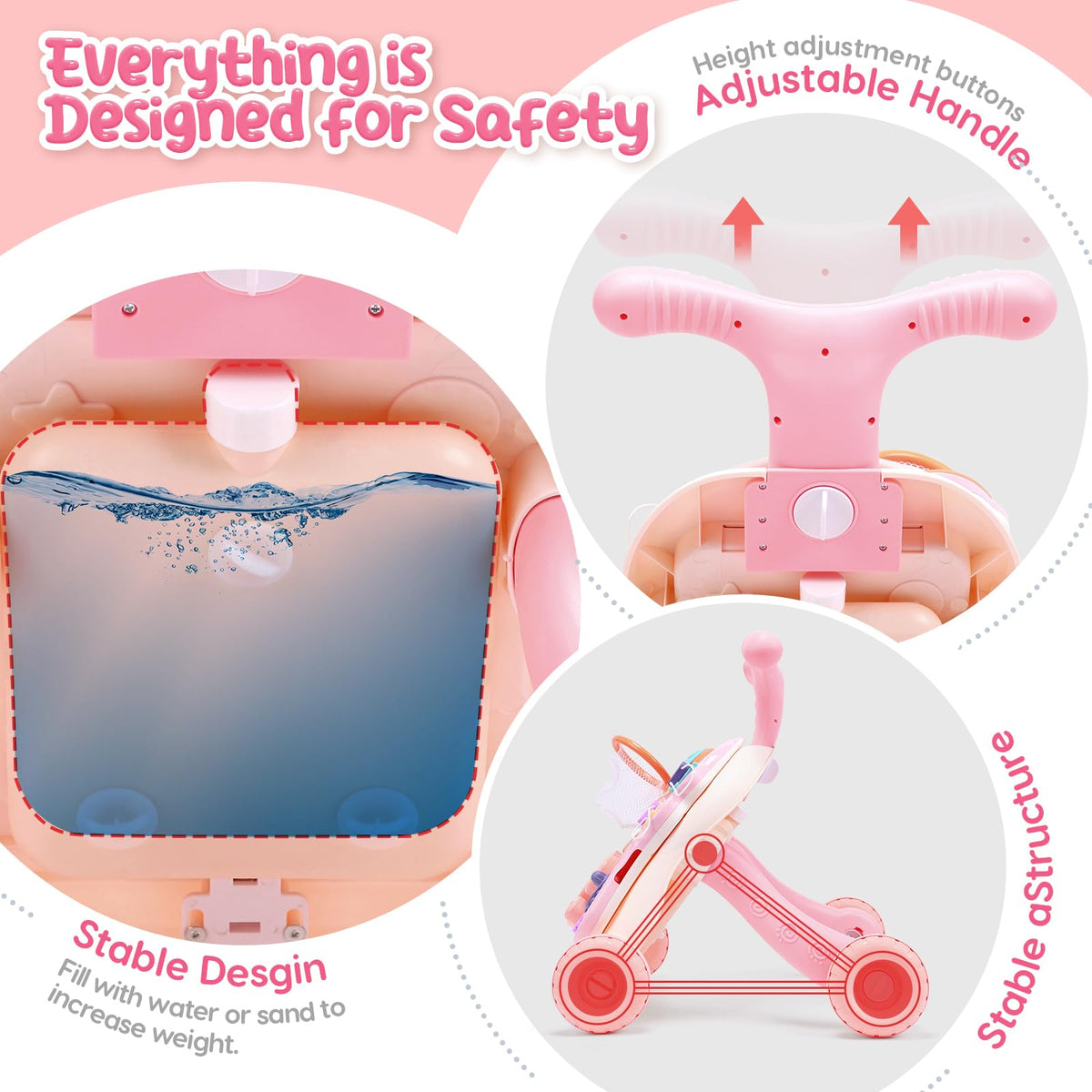 2-in-1 Baby Walker with Detachable Activity Center F514063