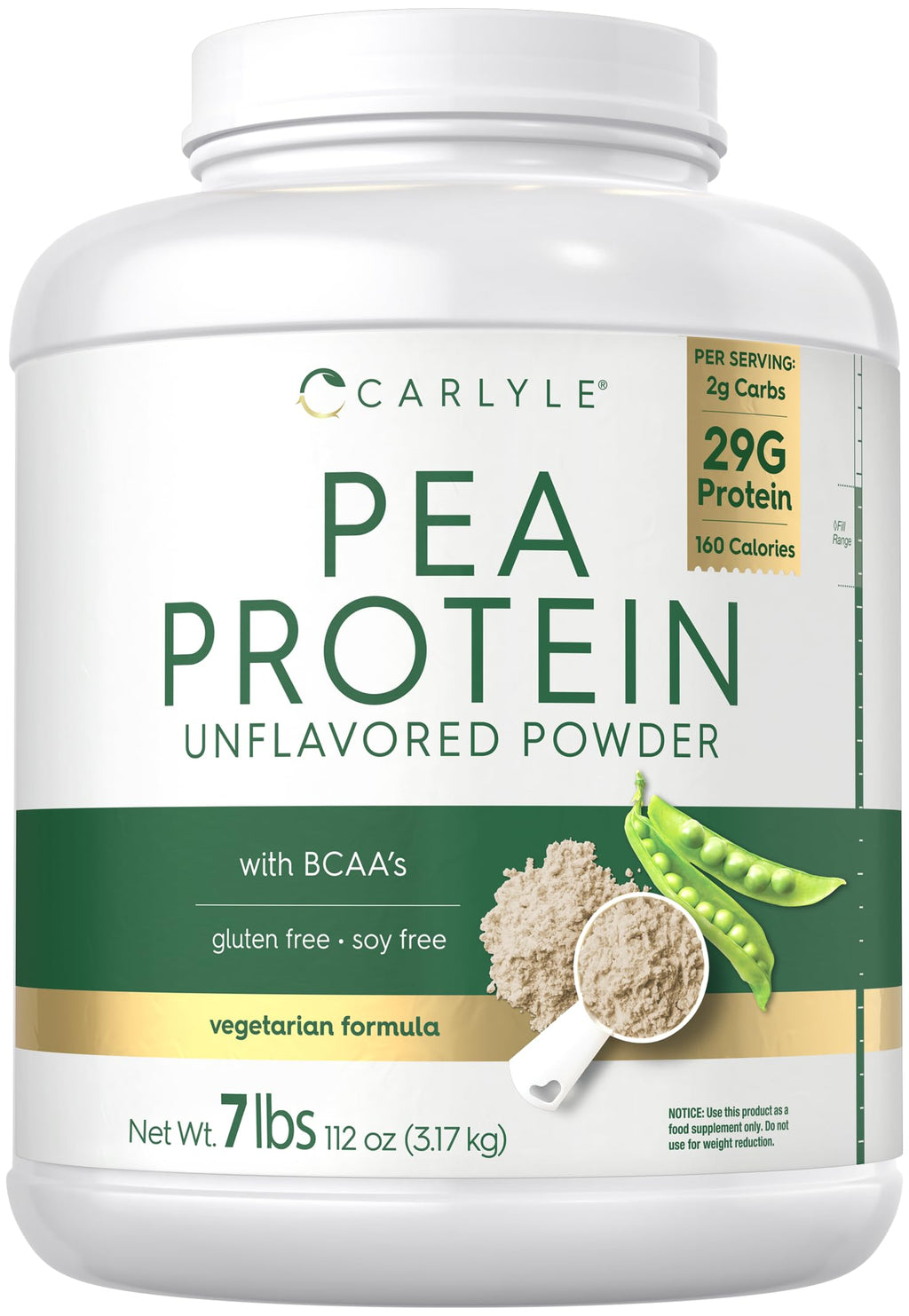Pea Protein Isolate Powder 7lb Unflavored M33846
