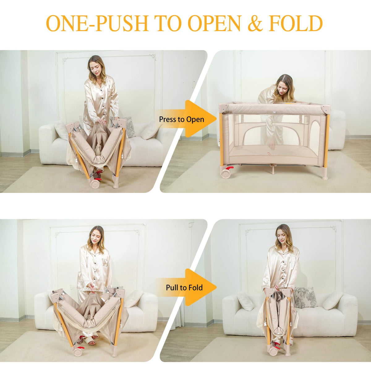 5-in-1 Foldable Baby Bassinet Playpen K1902