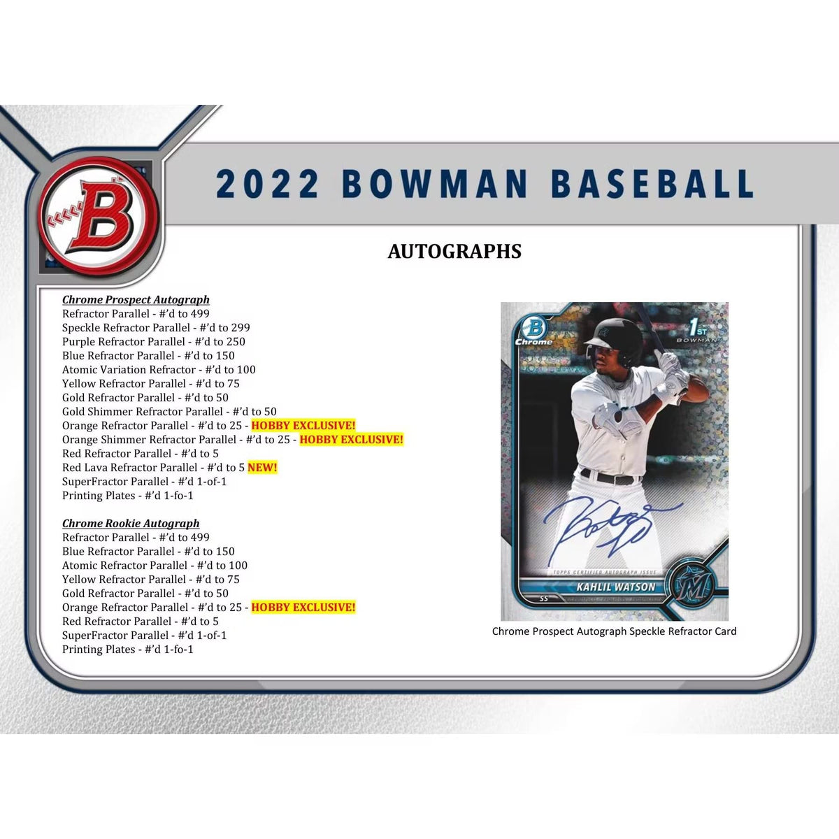 2022 Bowman Baseball Trading Card Mega Box E8675