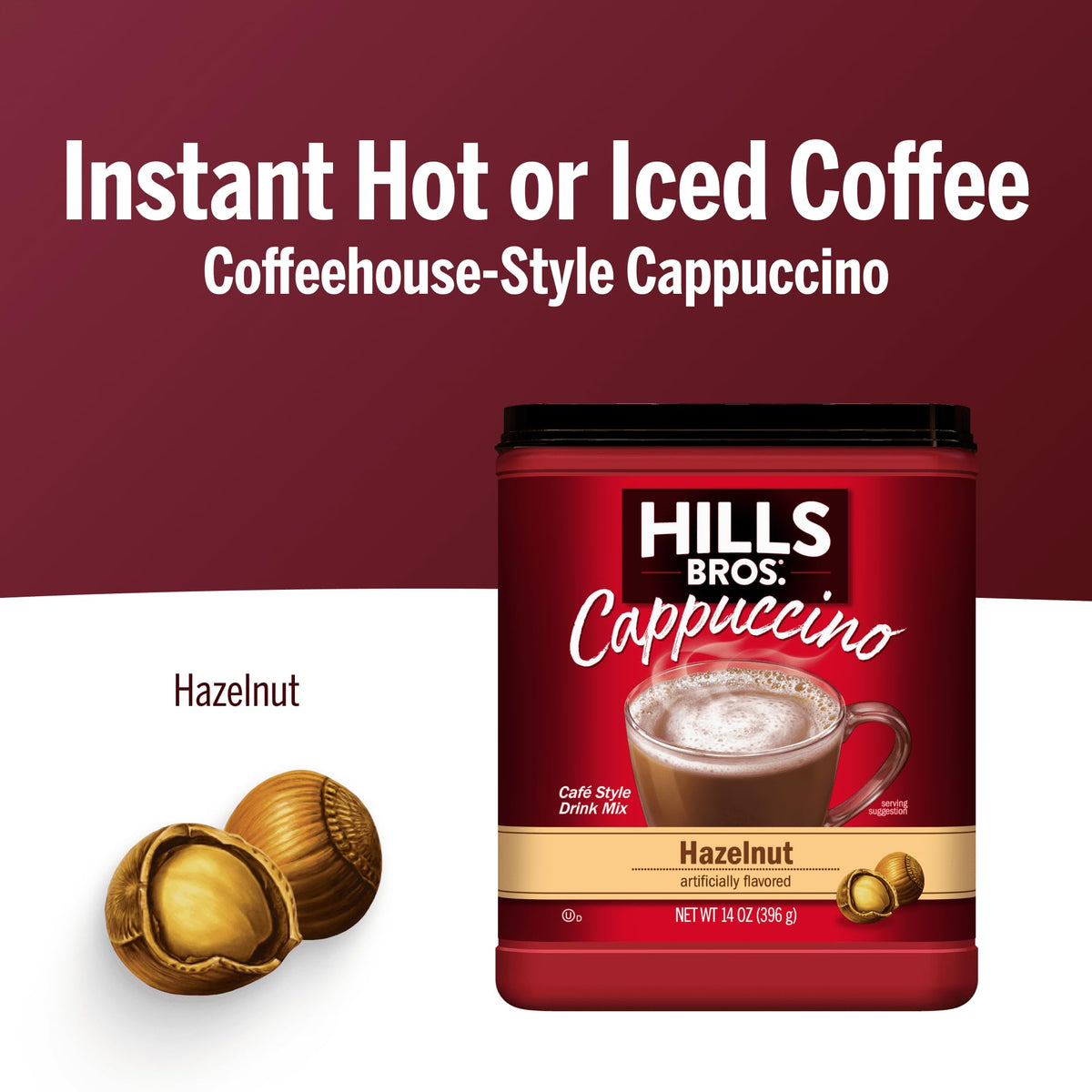 Cappuccino Mix Hazelnut 14 oz A96393