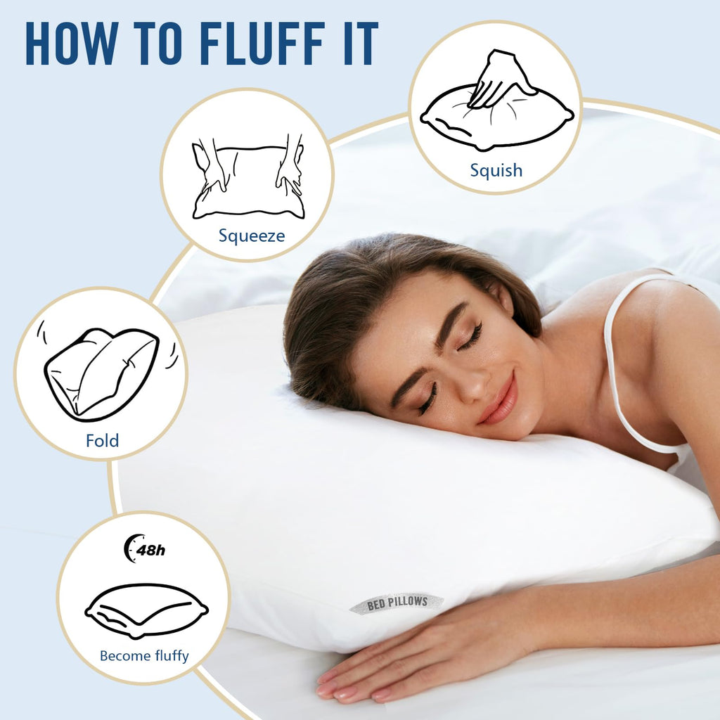 King Size 2 Pack Bed Pillows M685