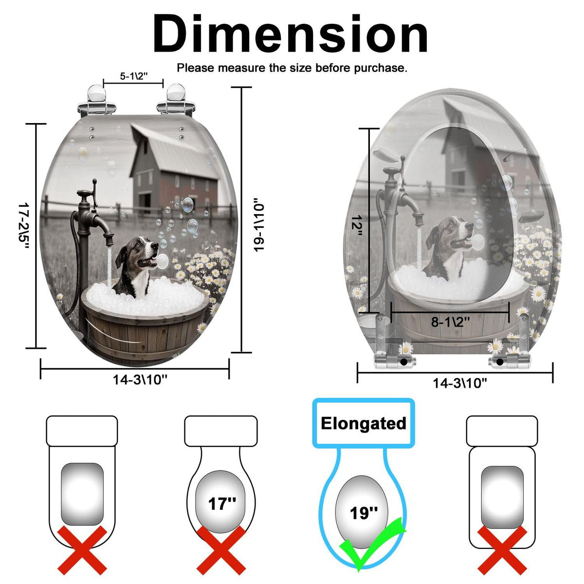 Elongated Slow Close Resin Toilet Seat Q642