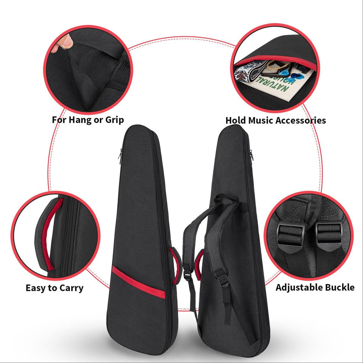 11mm Thick Padded 39 Inch Electric Guitar Bag H479562