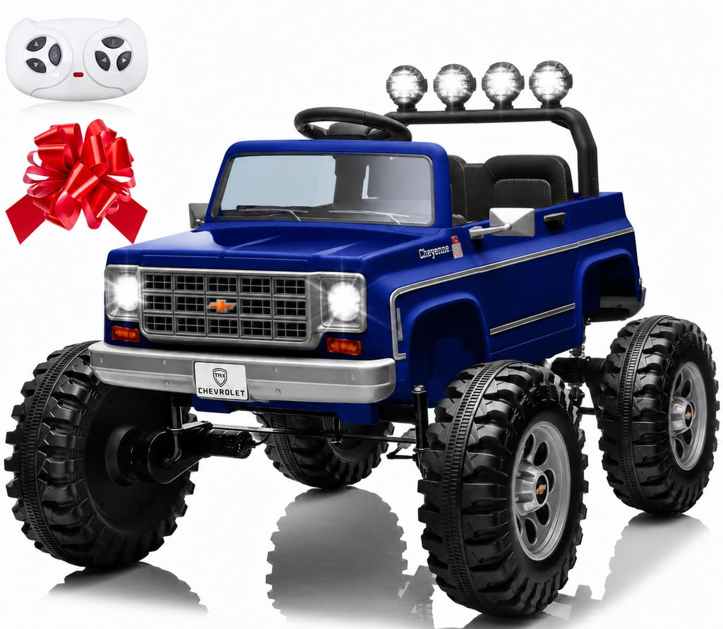 24V Blue 4WD Ride on Monster Truck Car X3690