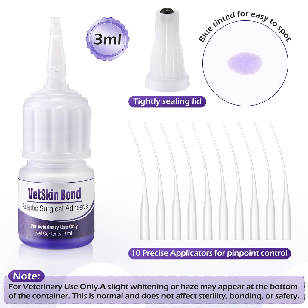 3ml Veterinary Surgical Skin Glue with 10 Applicators H9116