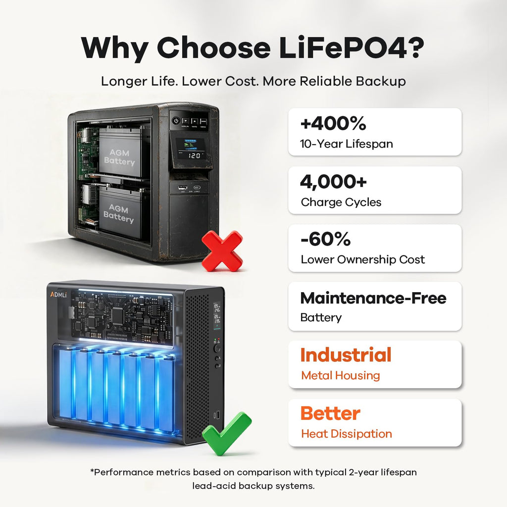 1500VA/1000W LiFePO4 UPS Battery Backup K291076