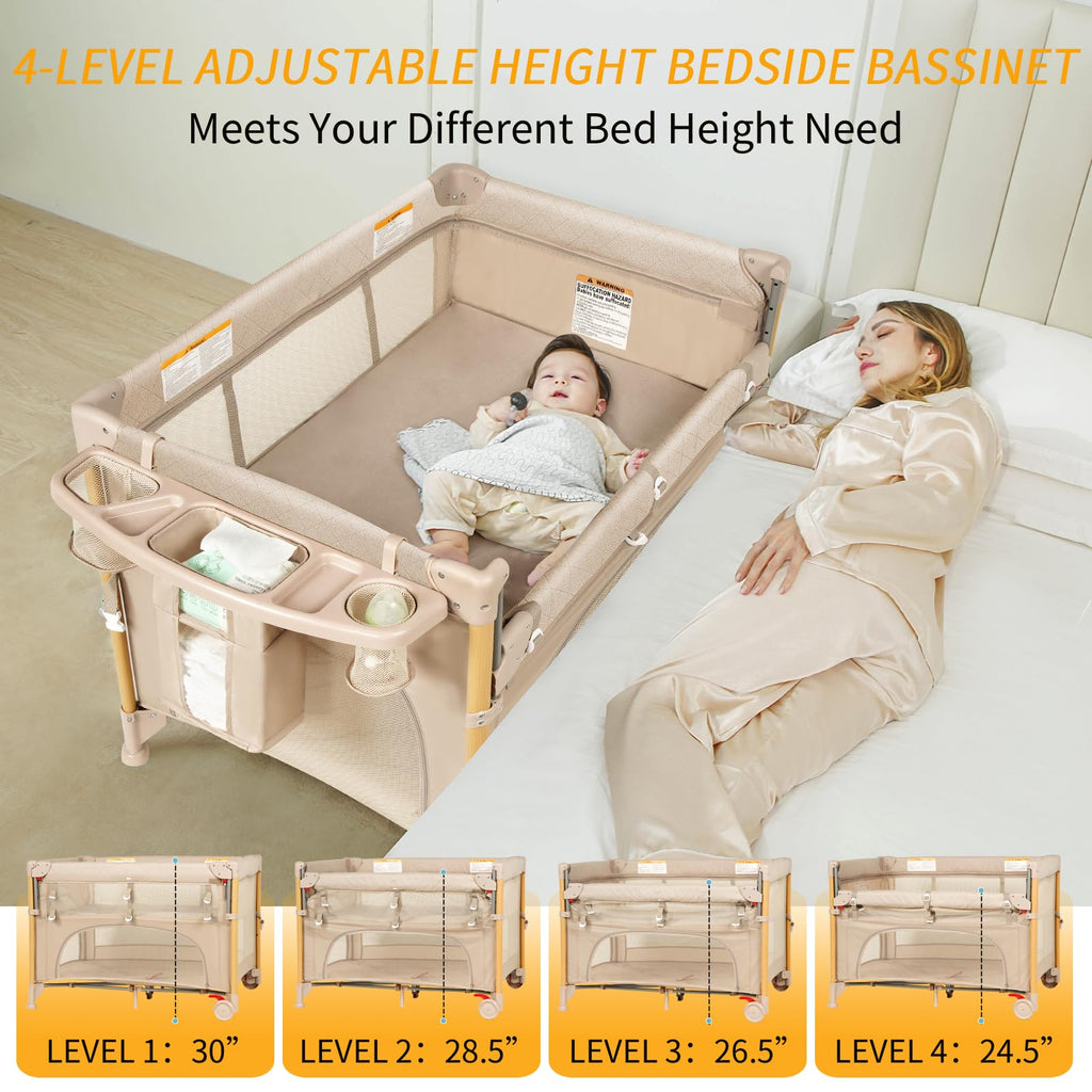 5-in-1 Foldable Baby Bassinet Playpen K1902
