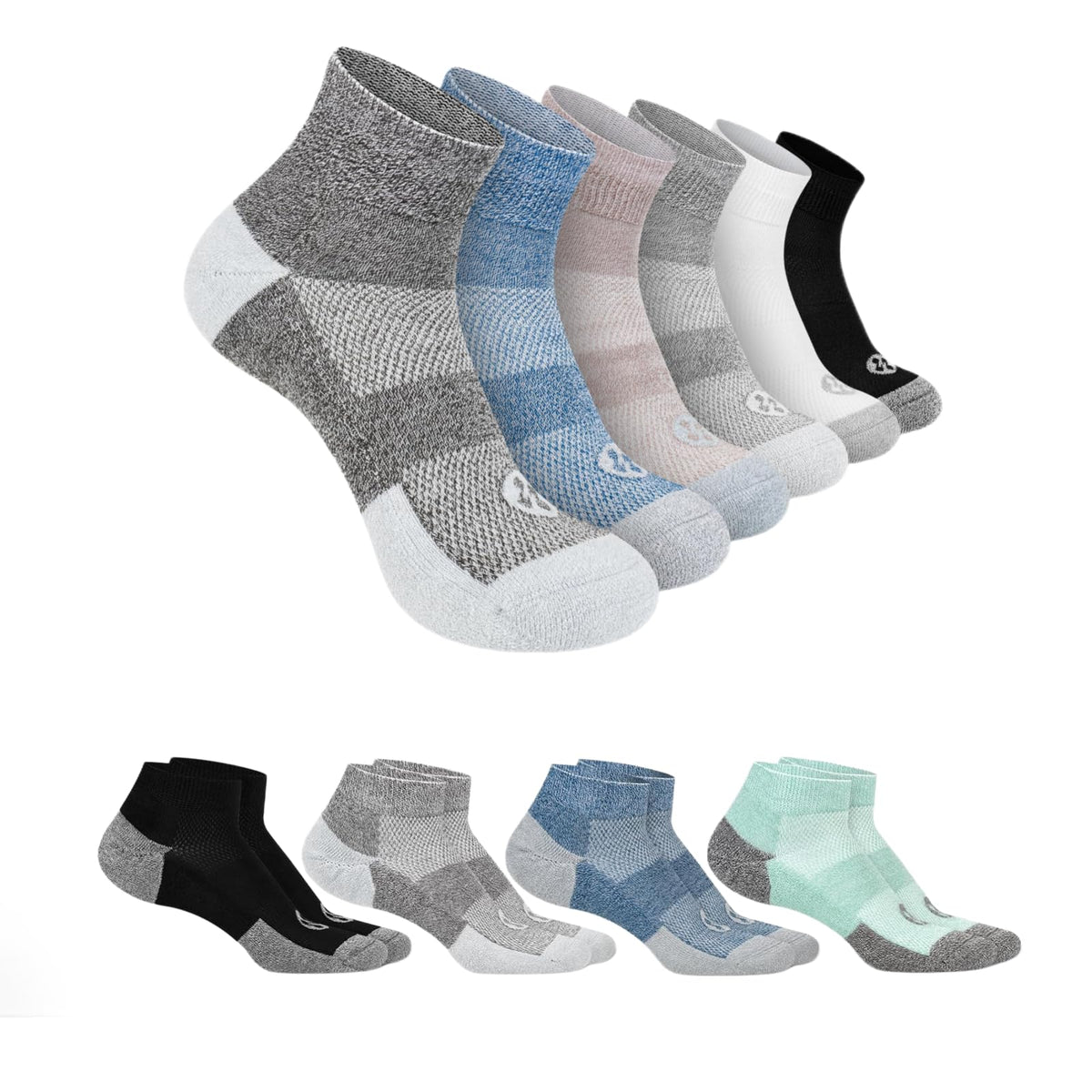 Diabetic Socks for Men, 10 Pairs Ankle & Low Cut Size 9-15 Q747
