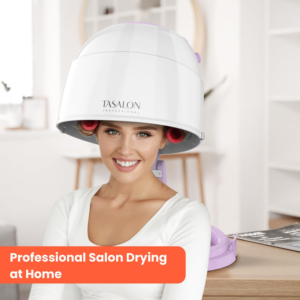 1875W Ionic Hooded Hair Dryer with 3 Heating Settings Y780