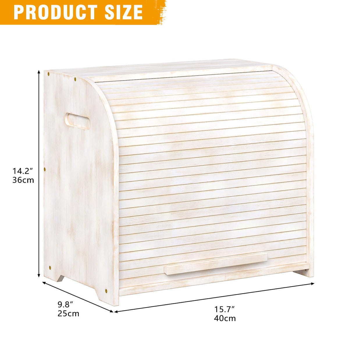 Bamboo Roll Top Bread Box J82898
