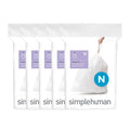 100 Count Drawstring Kitchen Trash Bags, 40-50 Liter, White E716828