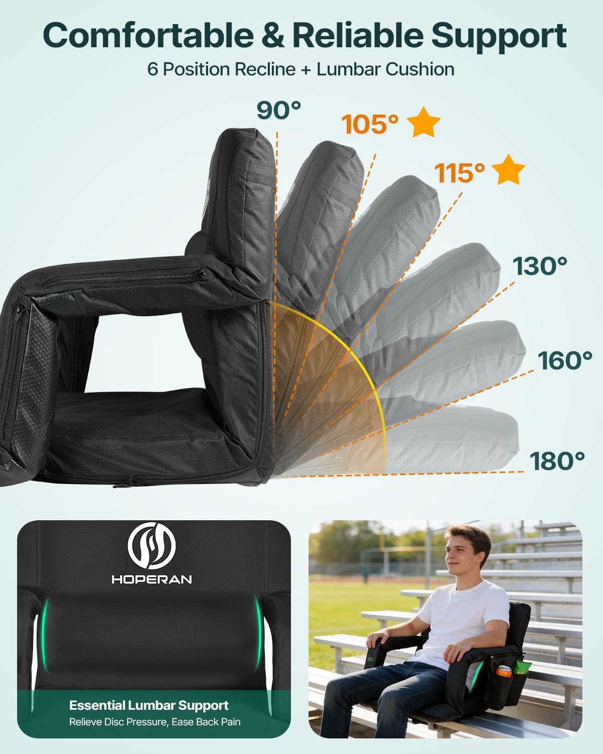 Massage Heated Stadium Seats for Bleachers P9511