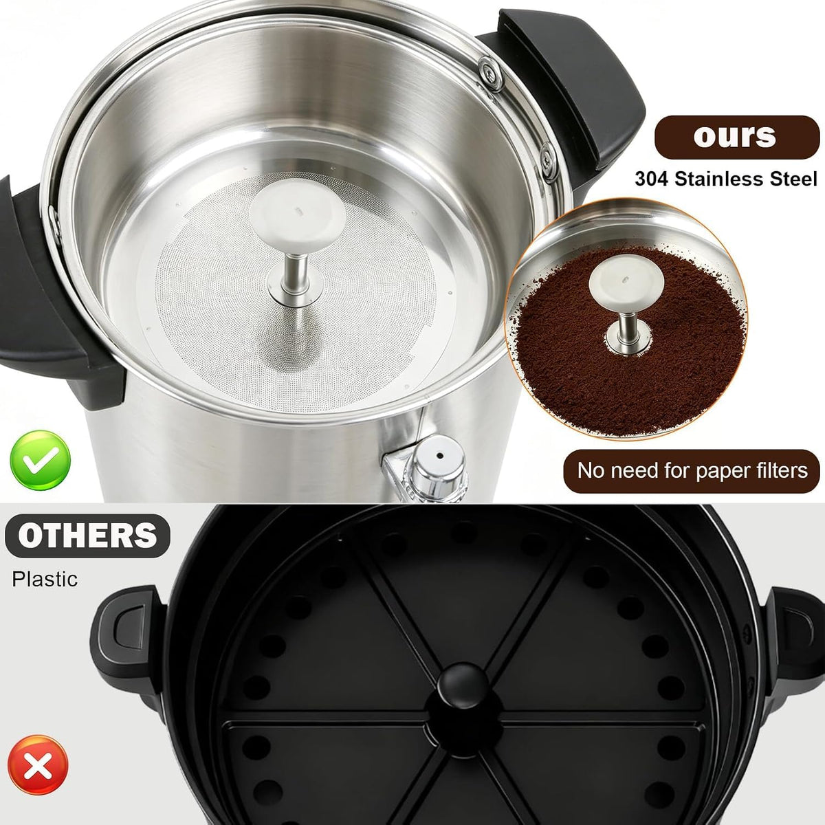 70 Cup Stainless Steel Coffee Urn J9111