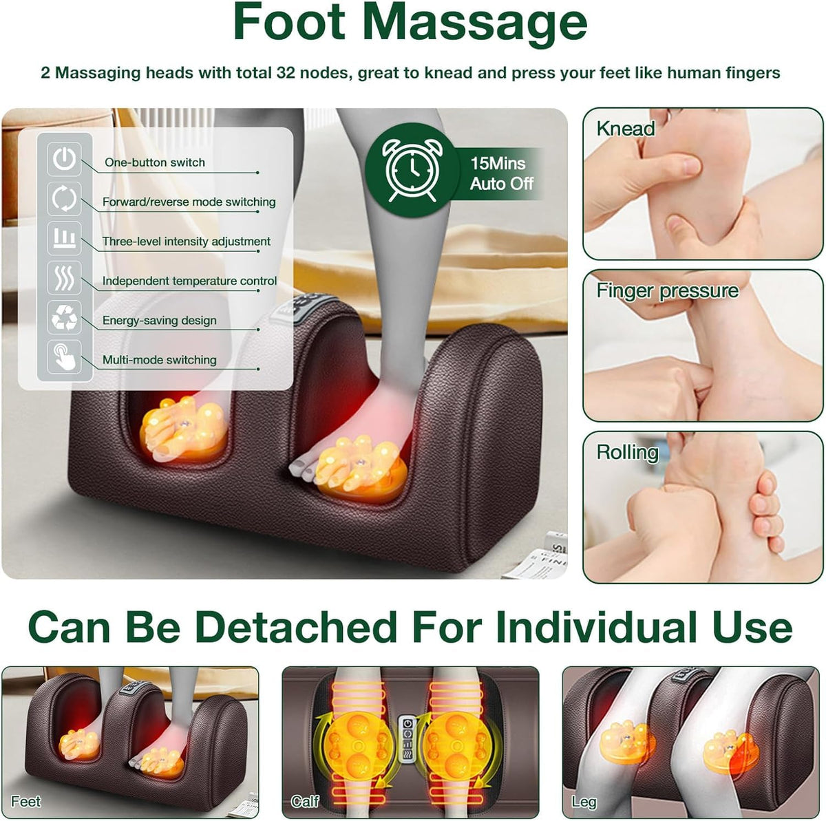 Full Body Massage Mat with Heat Kneading & Vibration R104