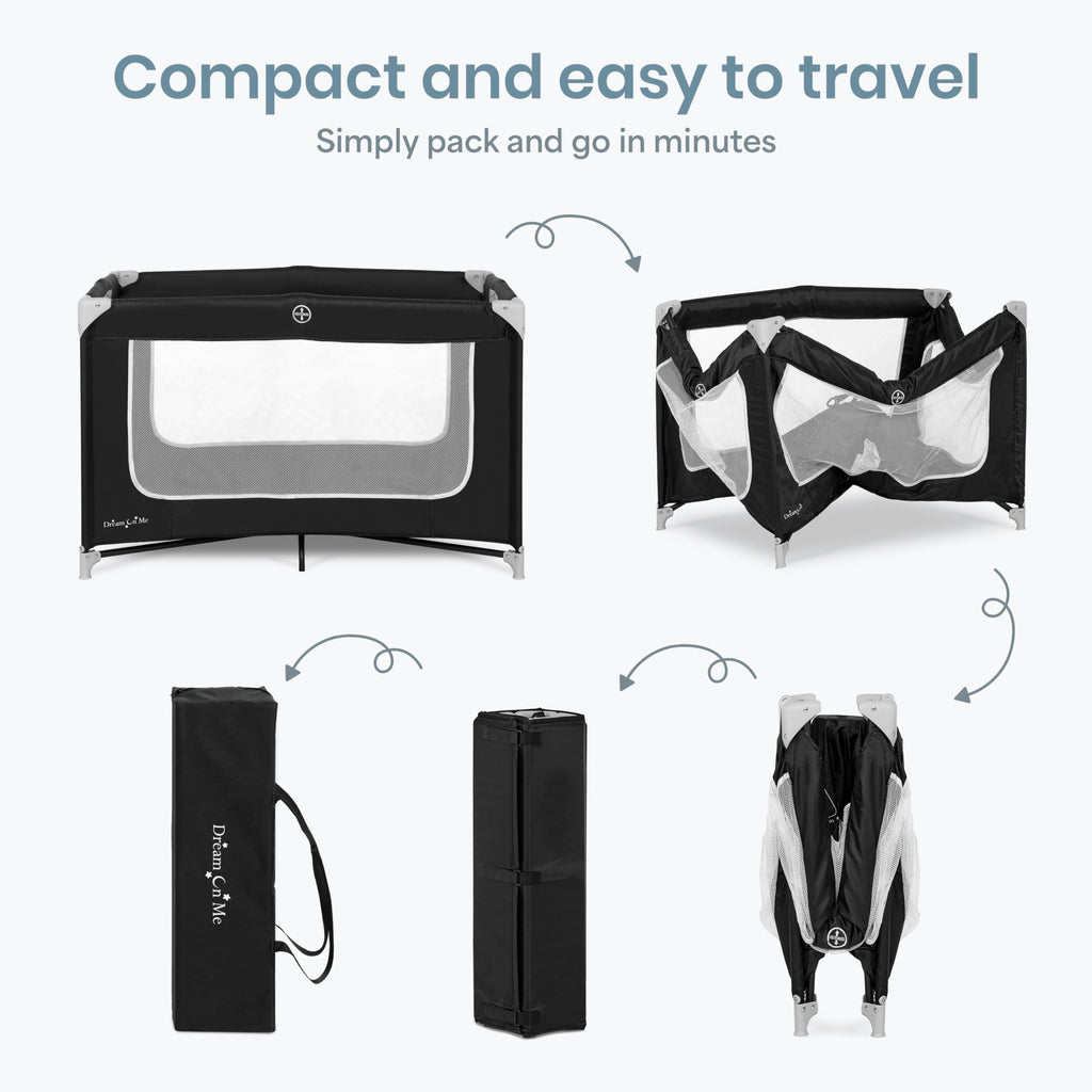 Portable Playard with Carry Bag, Black F725