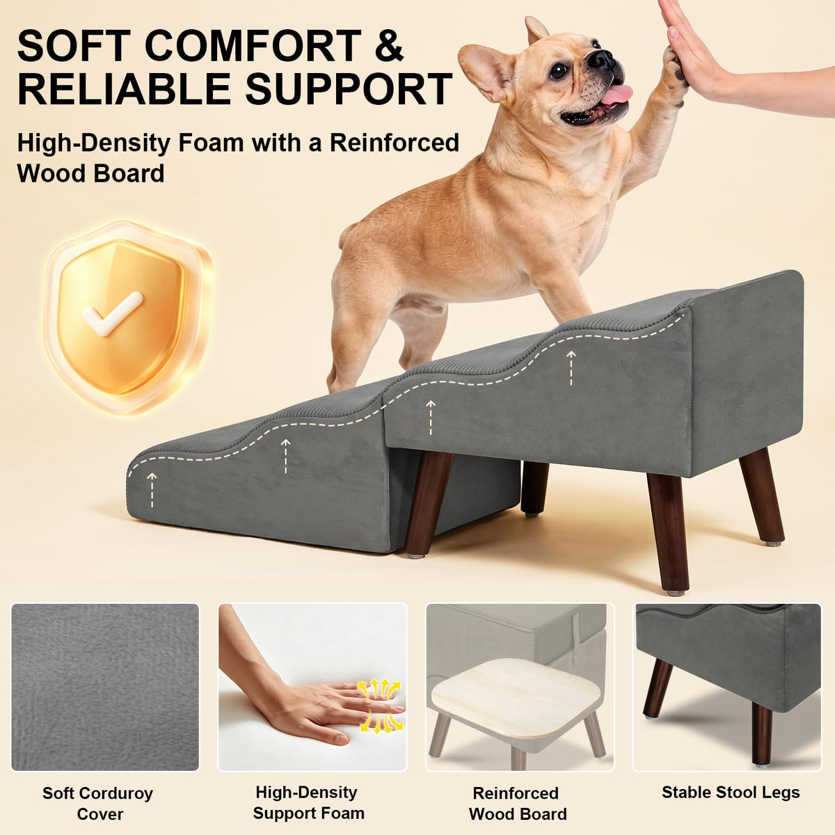 Foldable Pet Steps & Ottoman X43227