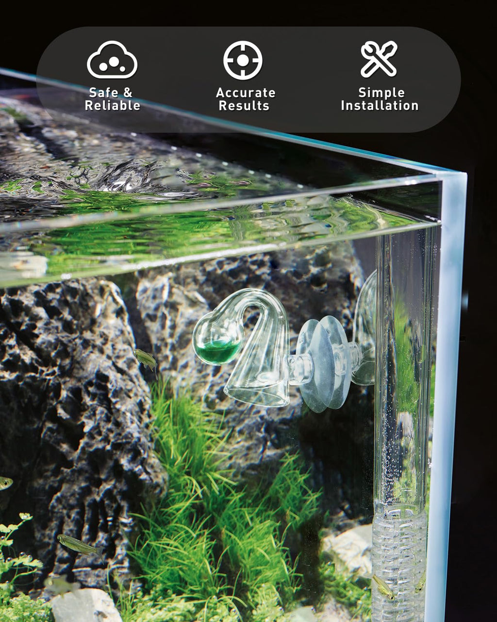 Glass CO2 Drop Checker for Aquarium J20258
