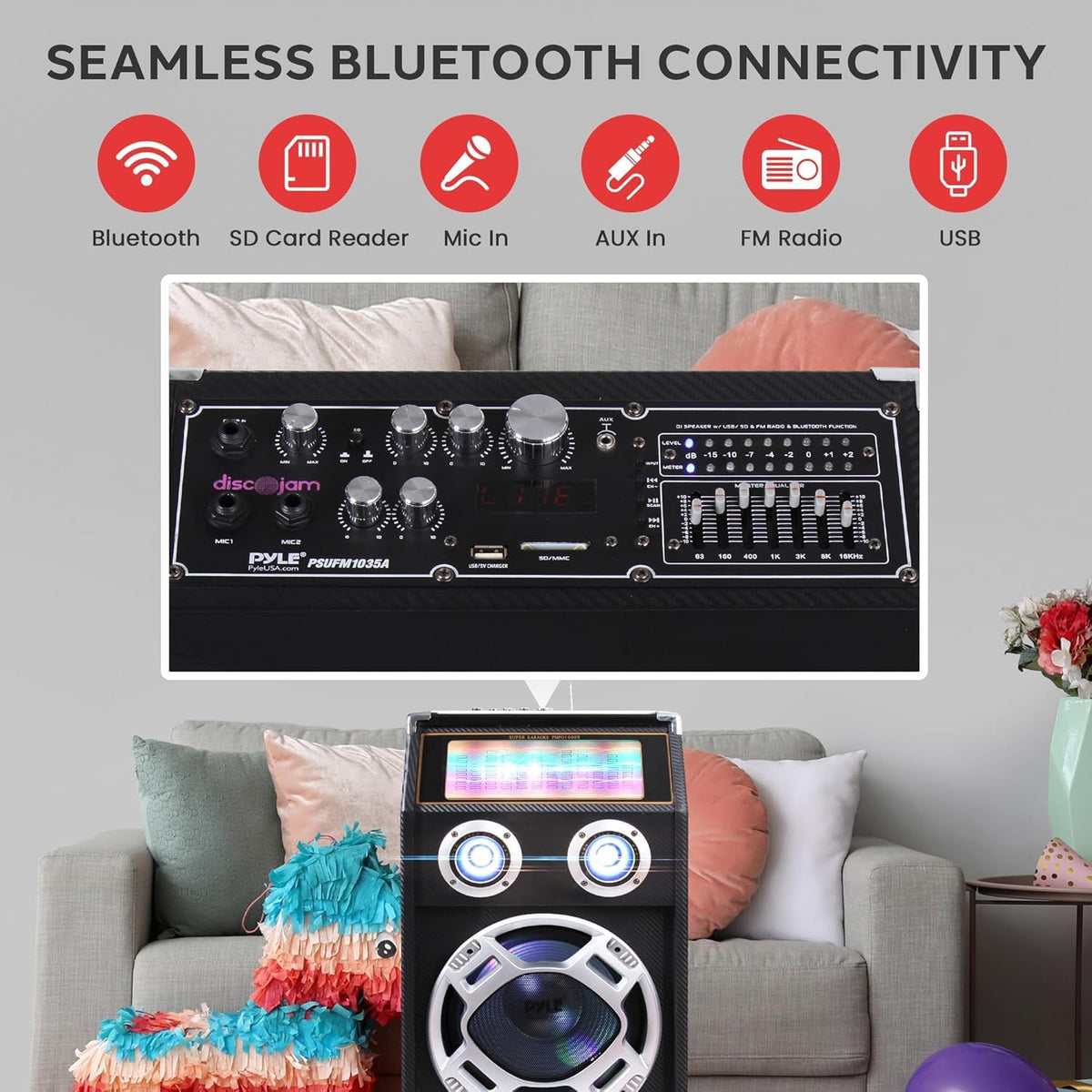 1000W Portable Bluetooth PA Speaker System E106762