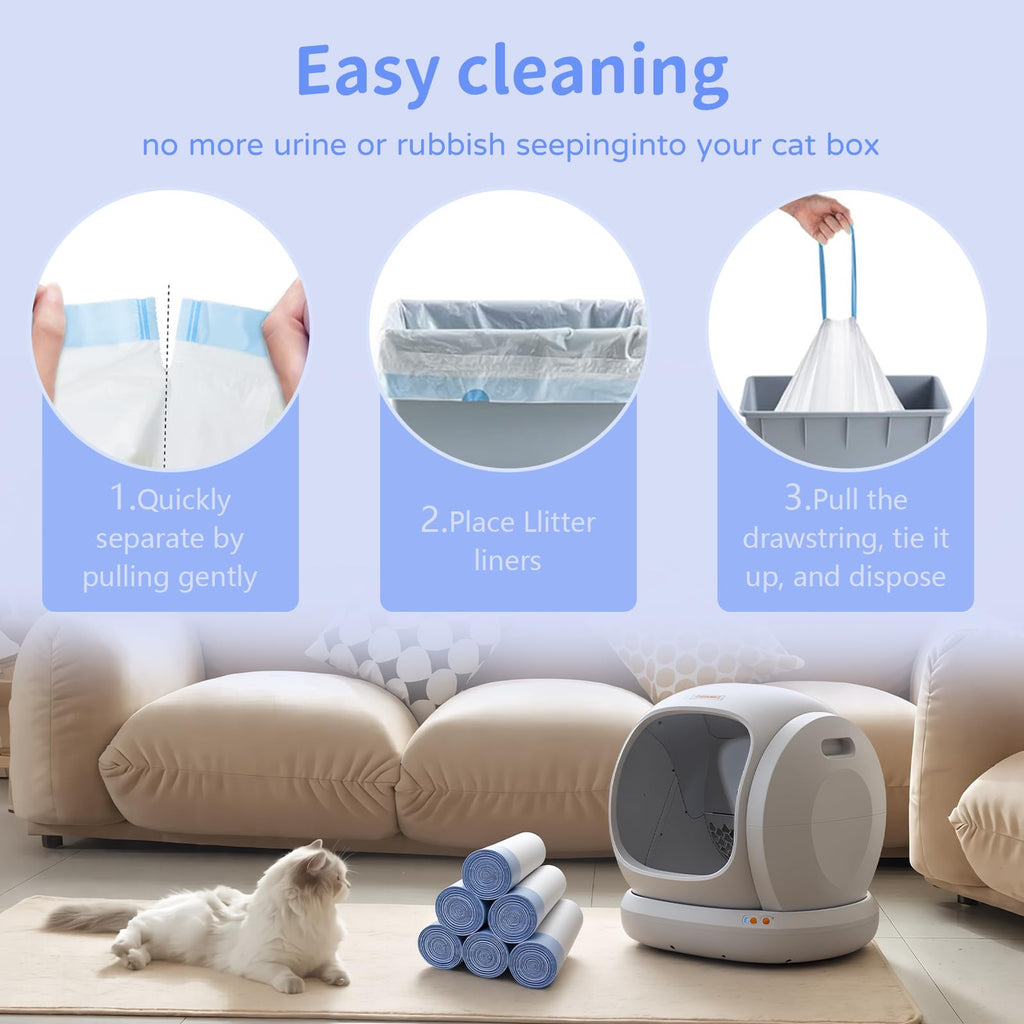 120 Count Self-Cleaning Cat Litter Box Liners C6403