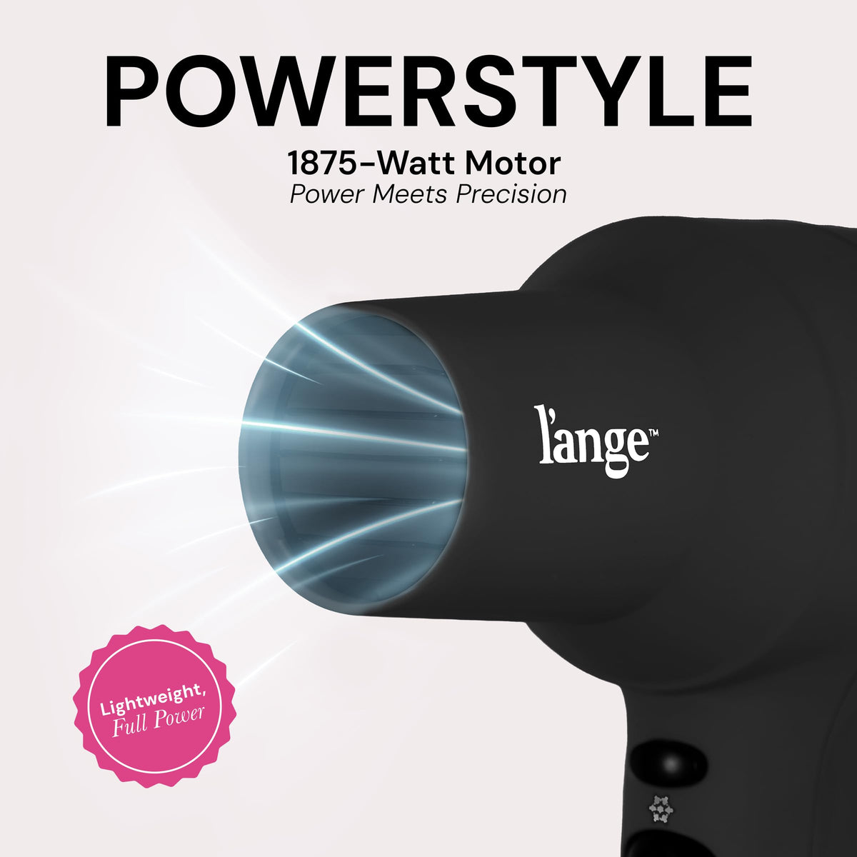 1875 Watt Ionic Hair Dryer with Diffuser & Concentrator, Black D5663
