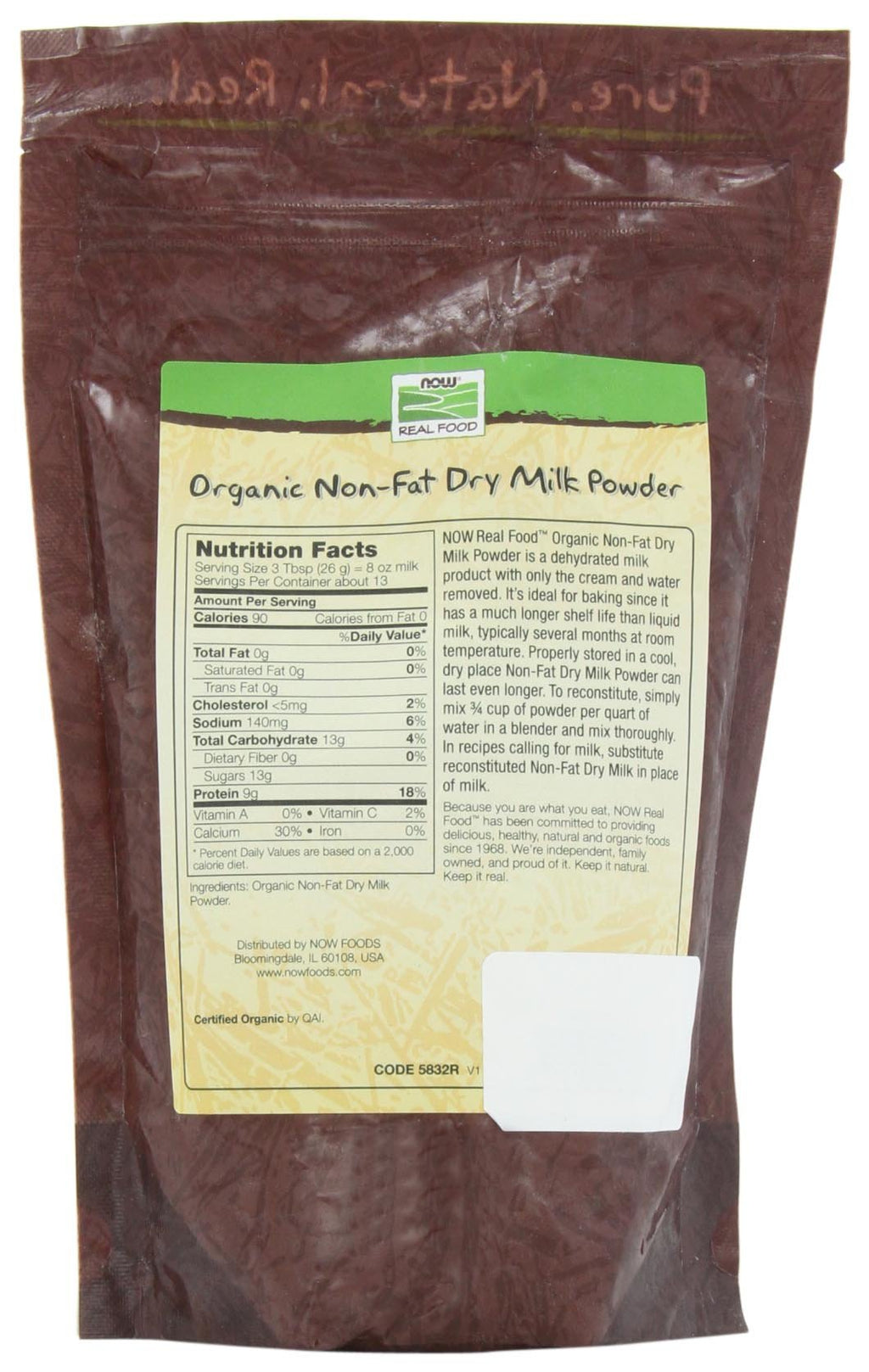 Non Fat Dry Milk Powder Organic 12-Ounce Pack of 2 P577270