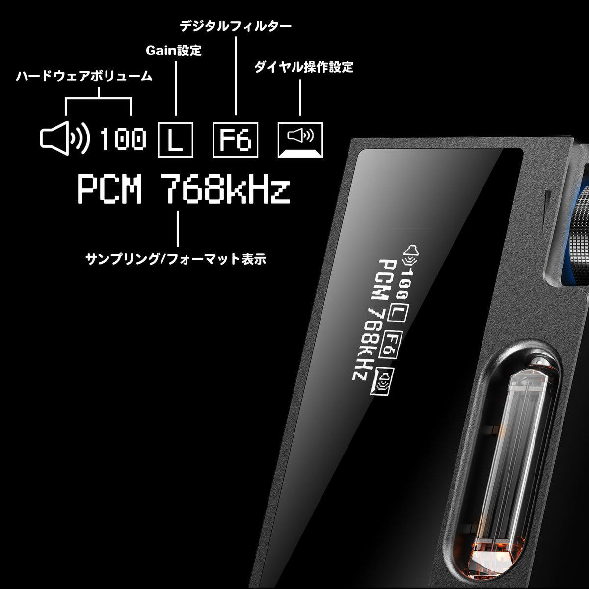Portable Headphone Amplifier USB DAC AMP Dongle with Dual Tubes, 3.5mm+4.4mm Jack, Grey T432