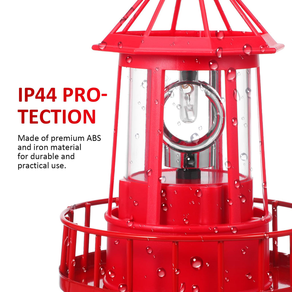 Rotating Metal Solar Lighthouse R9732
