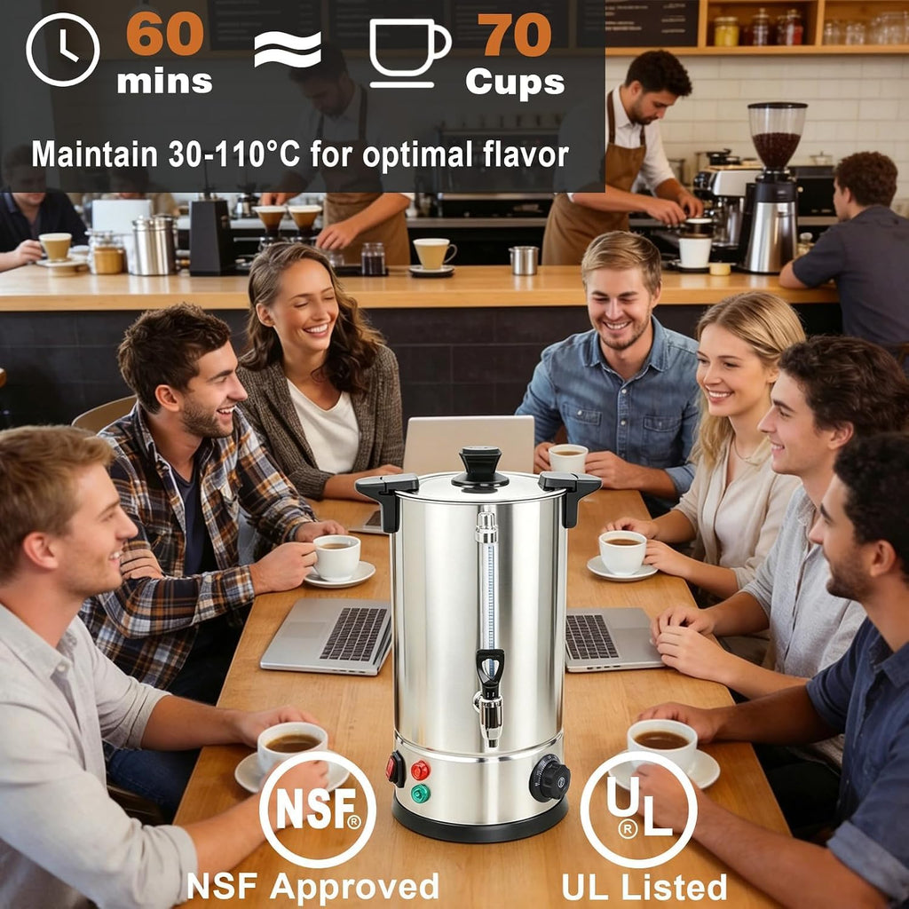 70 Cup Stainless Steel Coffee Urn J9111