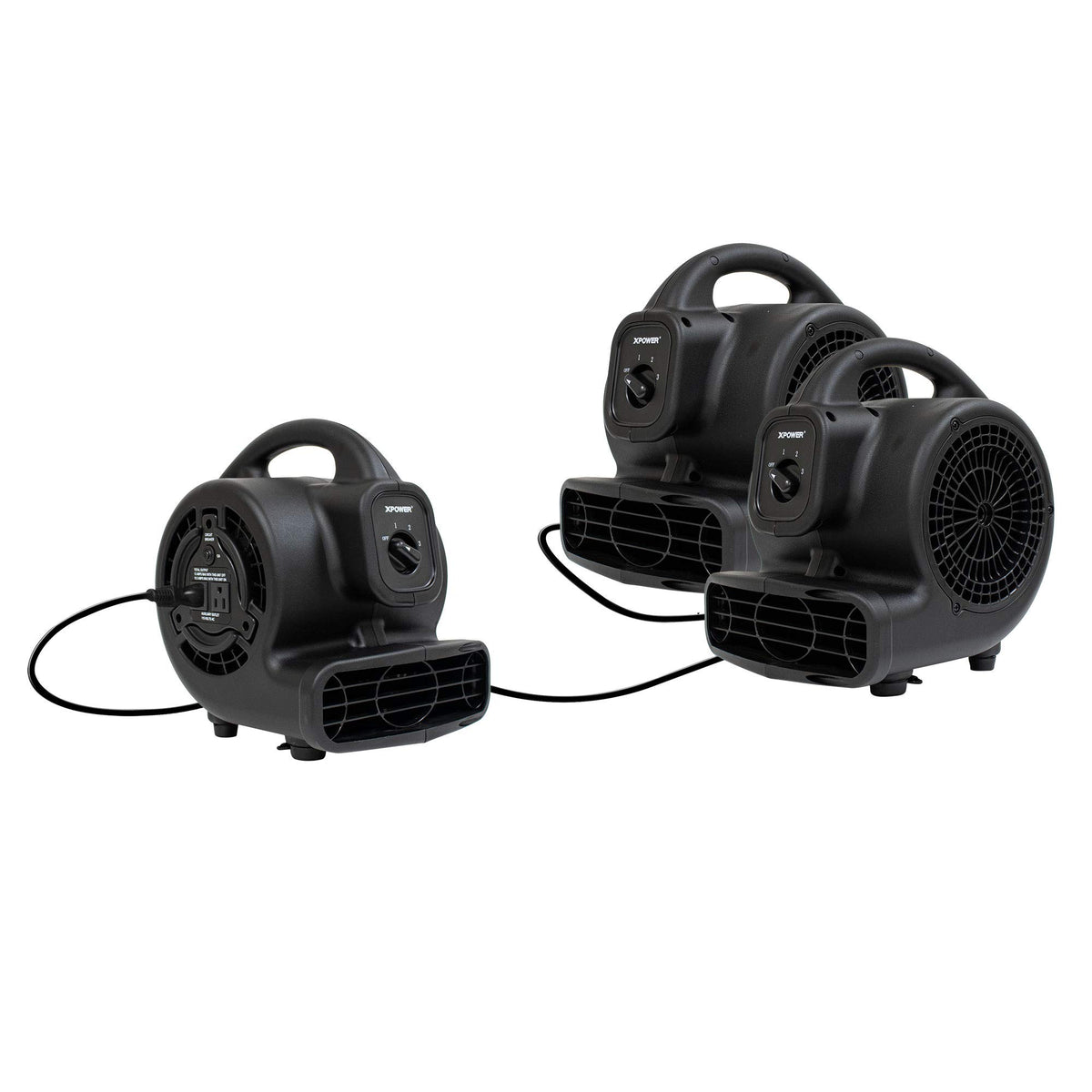 138 W 600 CFM Centrifugal Air Mover, Carpet Dryer, Floor Fan, Blower, Black P8405