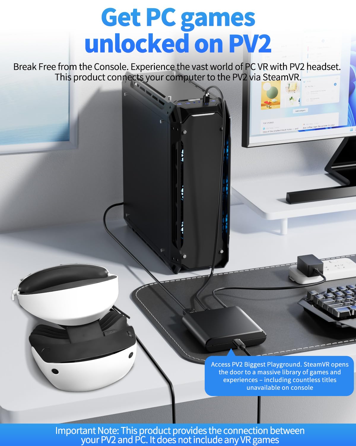 PC Adapter for VR2 Headset U832