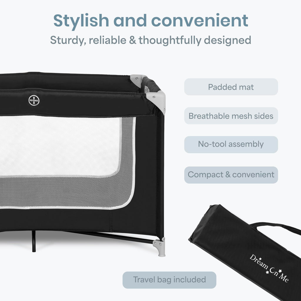 Portable Playard with Carry Bag, Black F725
