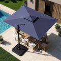 9'x12' Navy Cantilever Patio Umbrella with Base V547677
