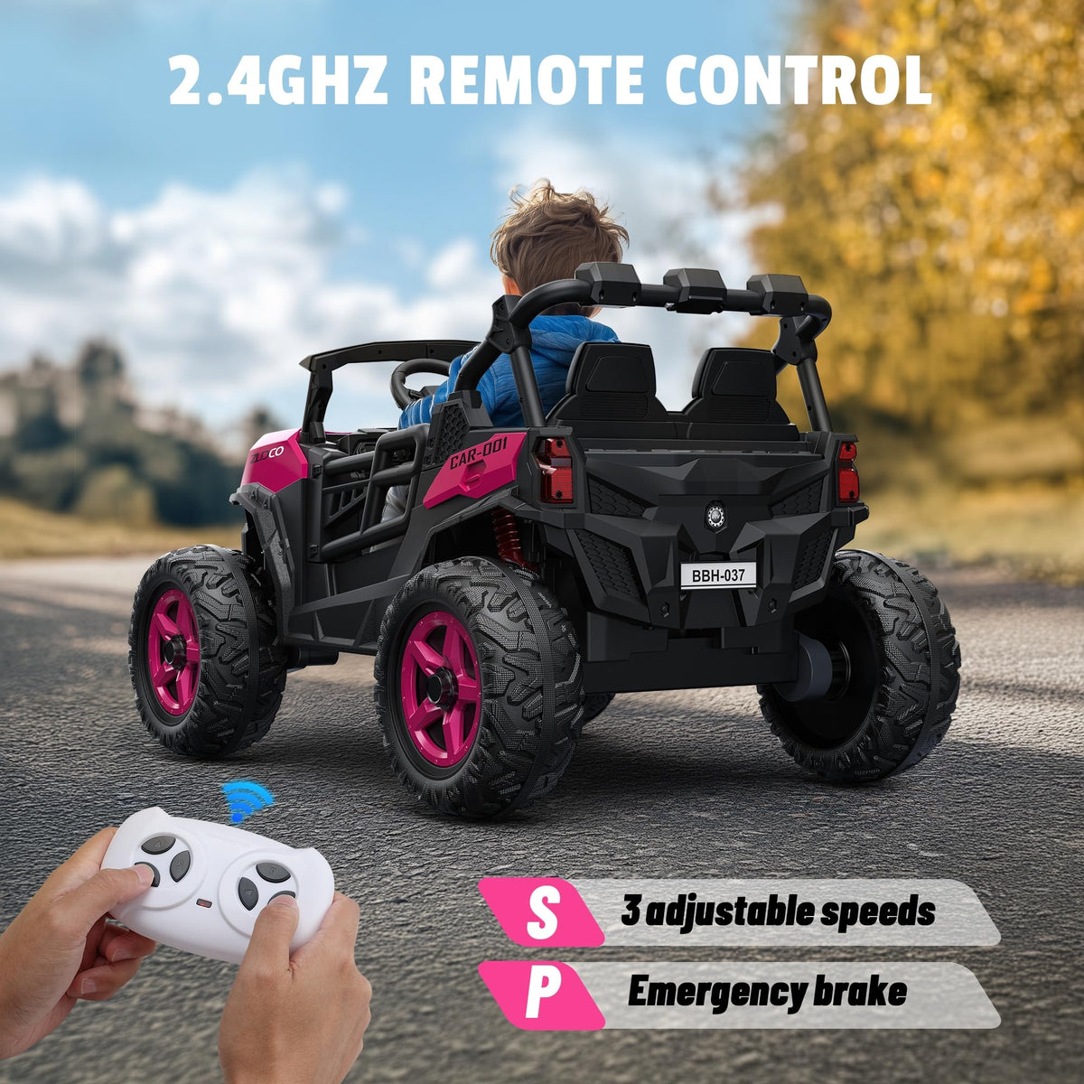 24V 4WD 2 Seater Ride on Toy Car T82953