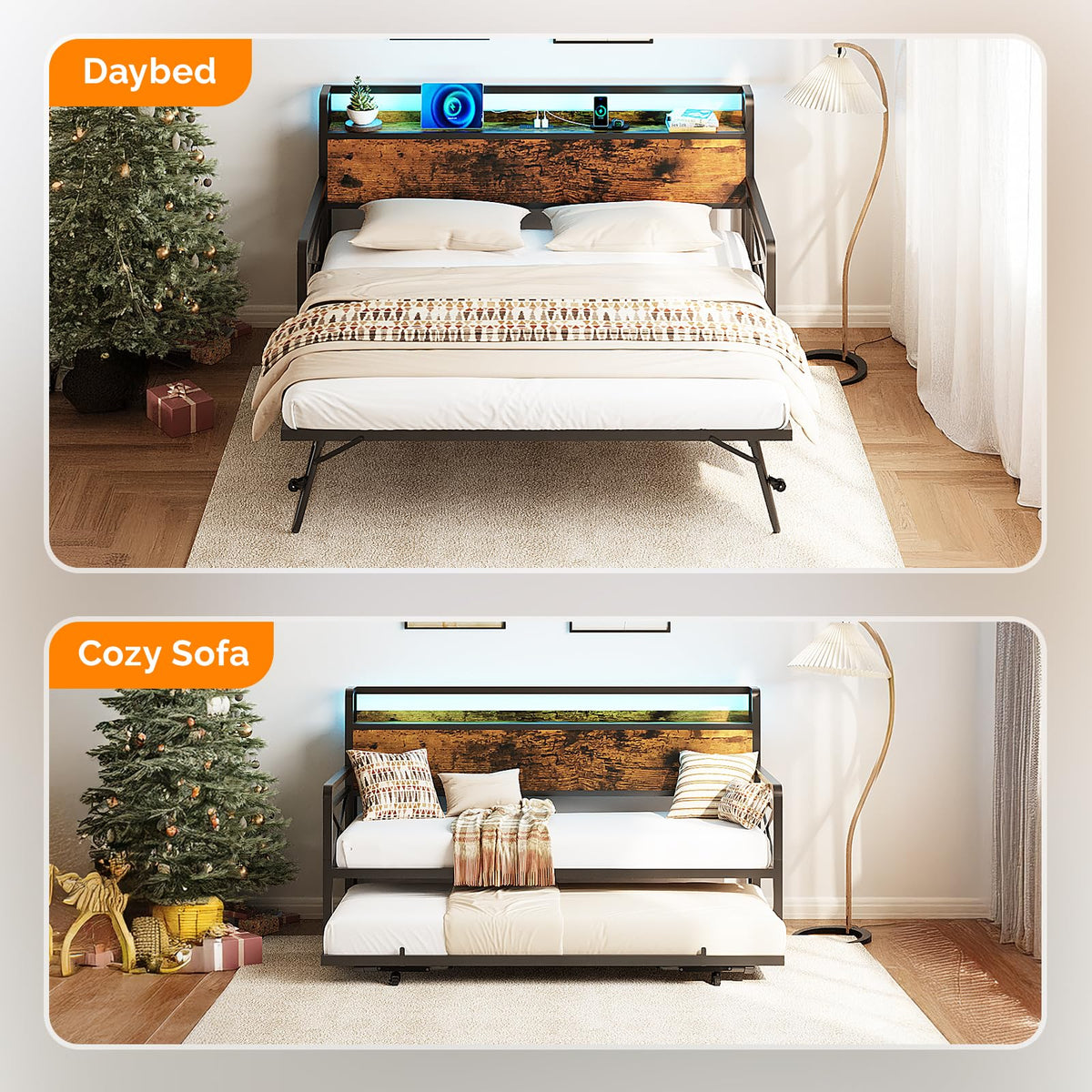 Twin Daybed with Pop Up Trundle U6798
