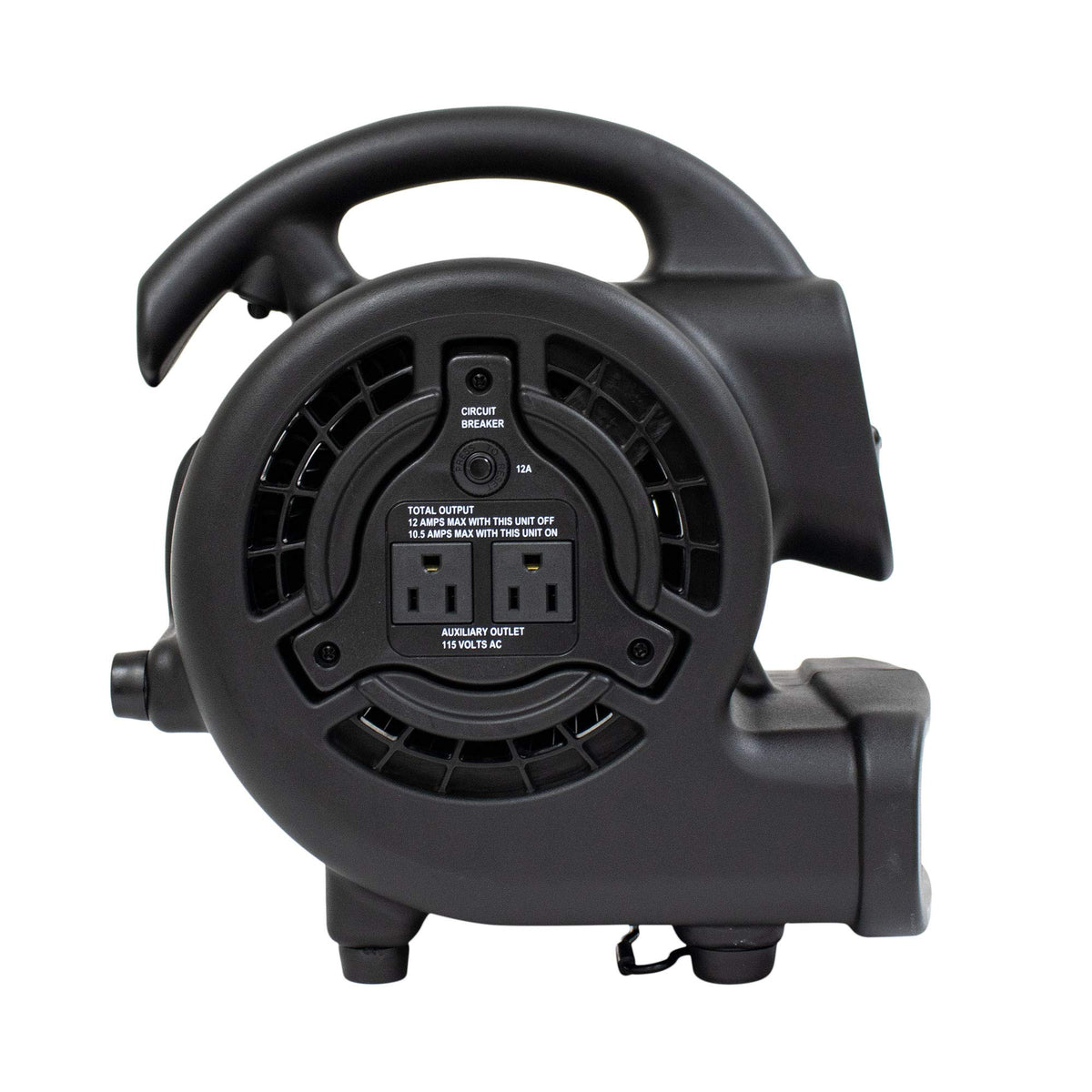 138 W 600 CFM Centrifugal Air Mover, Carpet Dryer, Floor Fan, Blower, Black P8405