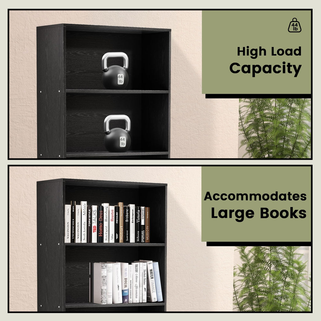 71" Tall 6-Tier Black Bookshelf N948780