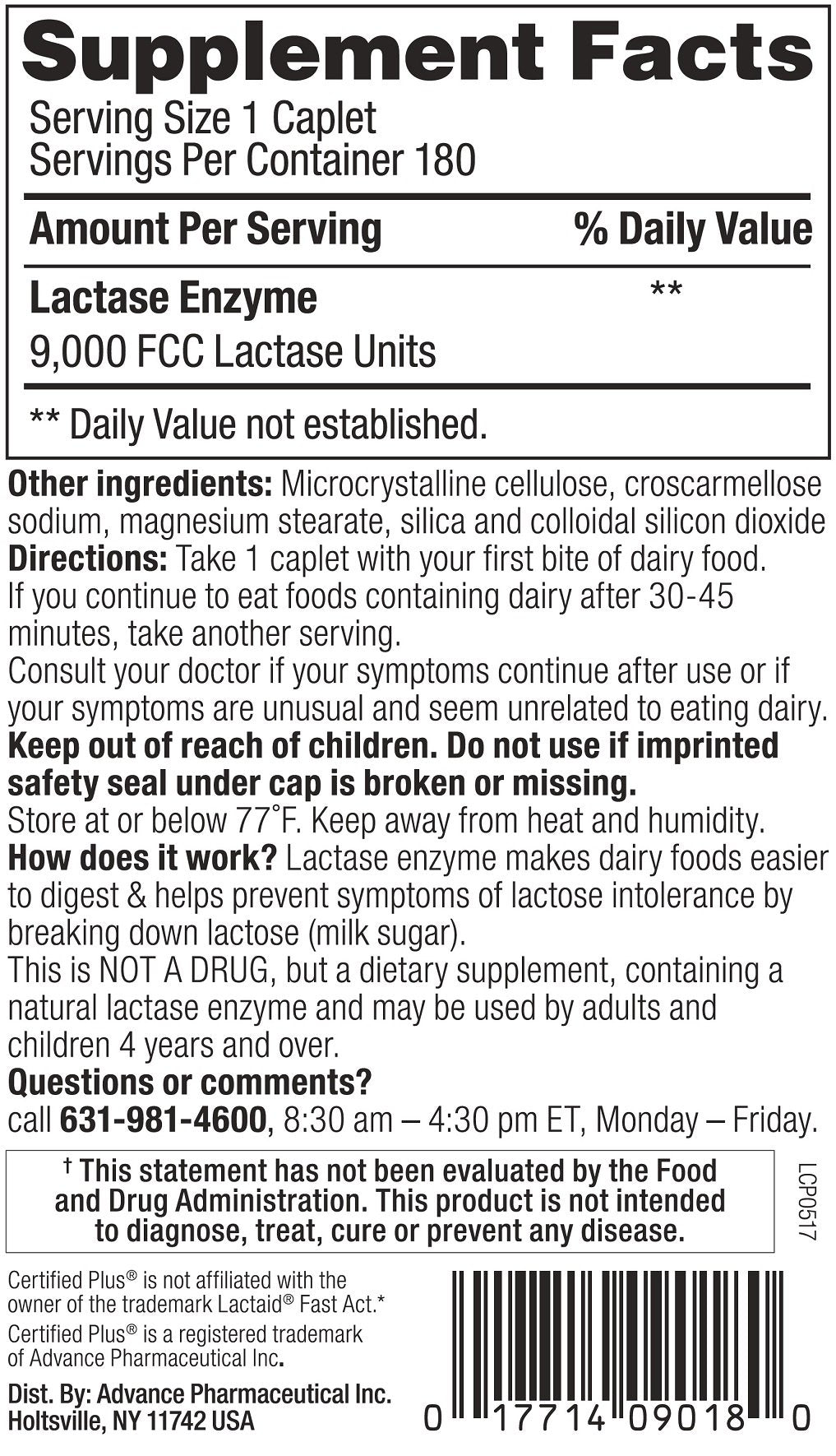Lactase 360 Caplets P412