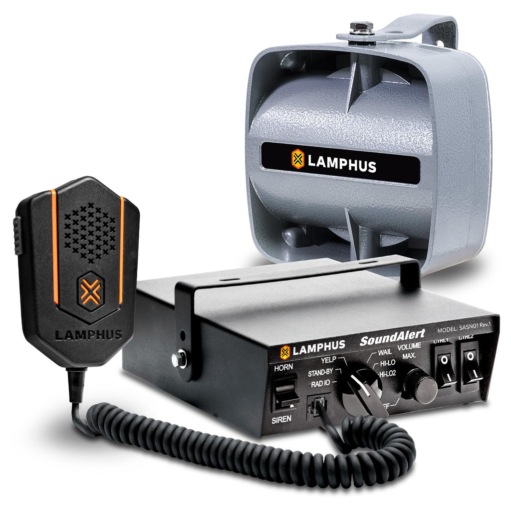 12V 100W Police Siren PA System Kit with Speaker and PTT Mic D737768