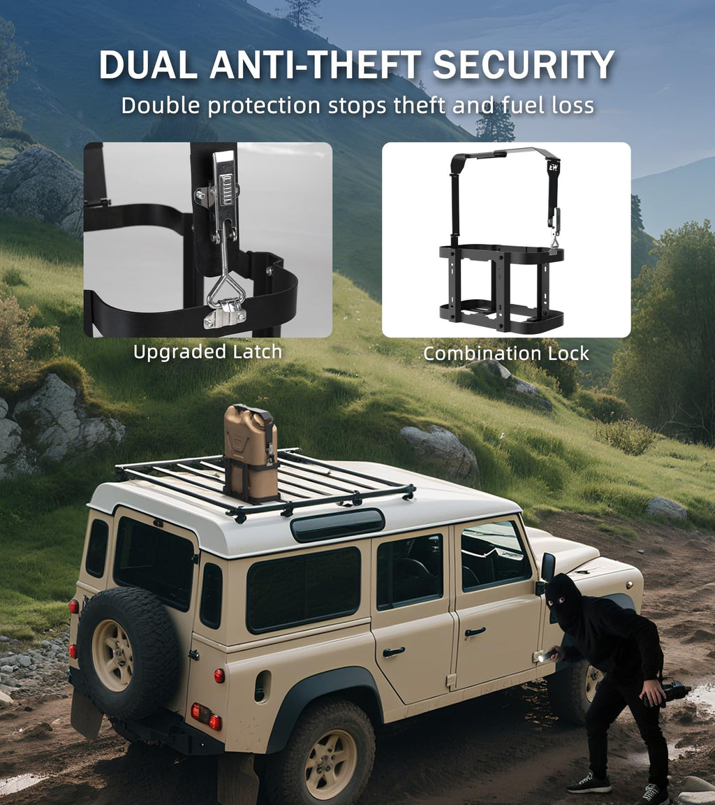 5 Gallon Water Container Mount Holder with Combination Lock H21145